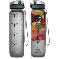 water bottle with time markers