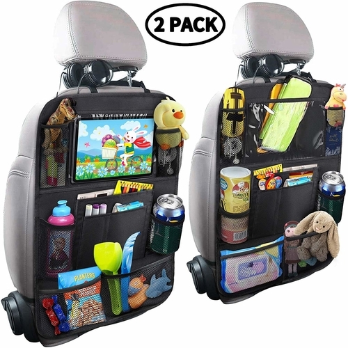 car back seat organizer with tablet holder 