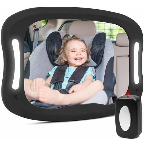 baby mirror for car with light
