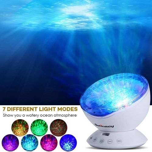 color changing music player night light projector