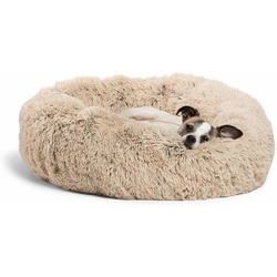 calming shag vegan fur donut cuddler 
