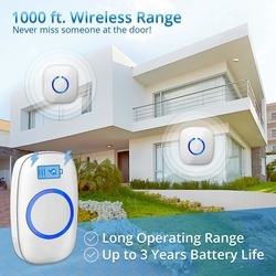 wireless doorbell with plug in reciever